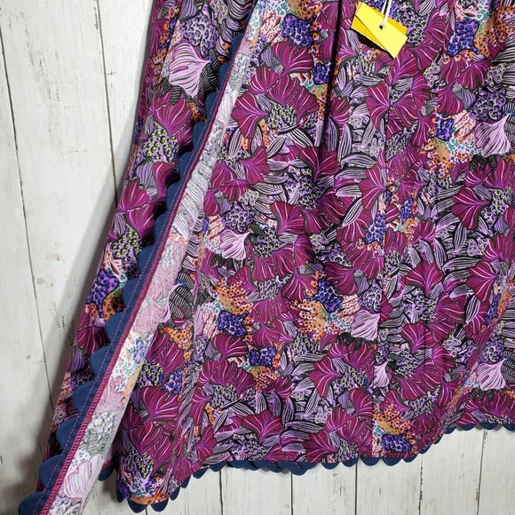 Kika Vargas x Target Skirt Size 2 Coral Reef Scallop Edge Midi Purple Print NWT - Picture 10 of 15